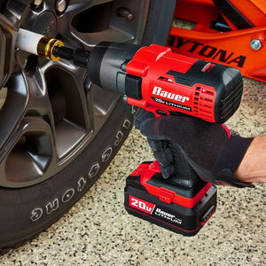 Bauer: 20V Hypermax ™ de iones de litio inalámbrico, de 1/4 pulg. Kit de controlador de impacto compacto hexagonal con batería de 1.5 Ah, cargador rápido y bolsa.