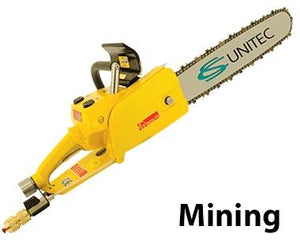 CS Unitec: Sierra neumática de 4 HP para aplicaciones de minería subterránea y de carbón, con freno